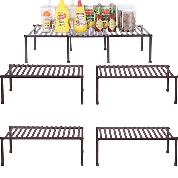 STORAGE MANIAC SET OF 4 EXPANDABLE KITCHEN RACK...