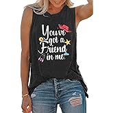 SUPEYA Youve Got A Friend in Me Tank Top for Women Funny Letter Print Shirt Cute Graphic Short Sleeve Tees Tops