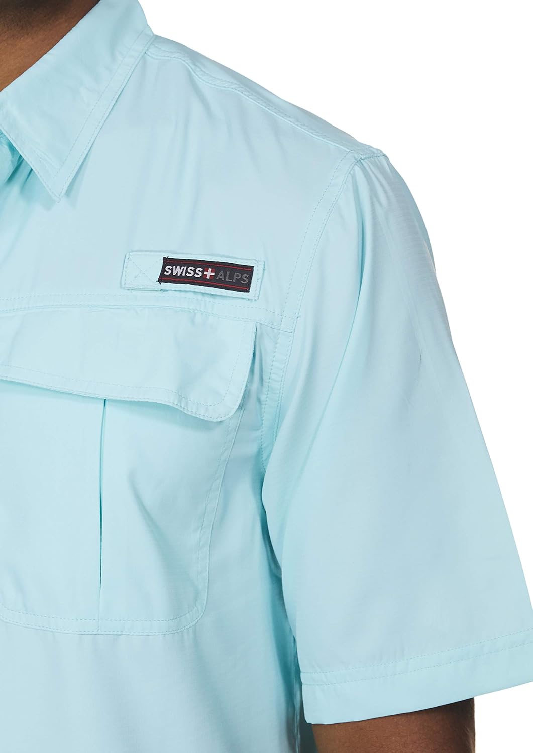 Swiss Alps Mens Short Sleeve Lightweight Breathable Outdoor Fishing Shirt at  Men’s Clothing store