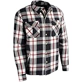 Milwaukee Leather MPM1635 Men’s Armored Riding Flannel – Full Aramid Fiber Lined, CE Shoulder/Elbow Armor