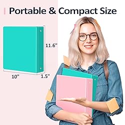 BinderX Extra Durable 3 Ring Binder, Round Ring 1