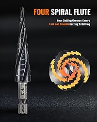 ZELCAN 13 Sizes M35 Cobalt Step Drill Bit, 1/8" to