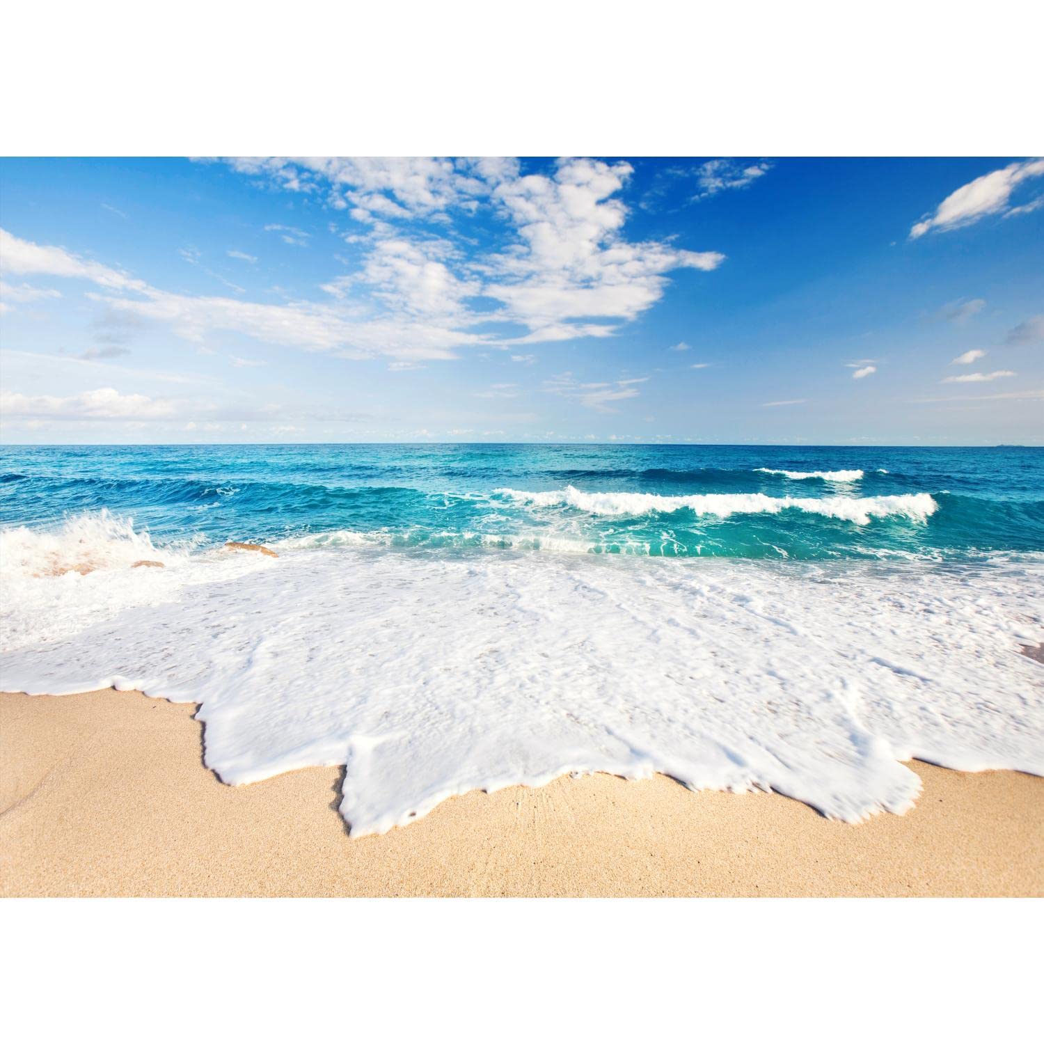 Runa Art Photo Wallpaper sea 352 x 250 cm Non-Woven Wall Art XXL Moderne Living Room Bedroom Beige Blue 9007011c