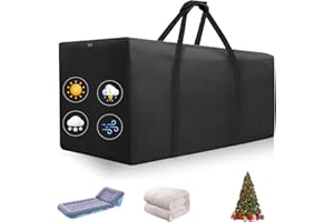 Fentiff Outdoor Patio Cushion Storage Bag - Waterproof Large Patio furniture Cushion Organizer Storage Bag with Handle and Zipper, 55" L x 24" W x 24" H Big Foldable Duffle Cover