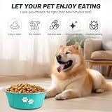 YUDANSI 860ml Dog Bowls 2 Pack Stainless Steel Food Water Bowls Non-Slip view 4