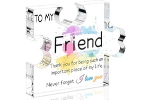 ILIFEMATE Friend Gifts for Women, Gifts for Friends - Acrylic Puzzle Piece Plaque Friend Gifts 4.7×3.8×0.6inch, Birthday Gifts for Women Friendship, Cool Gifts for Female Friend
