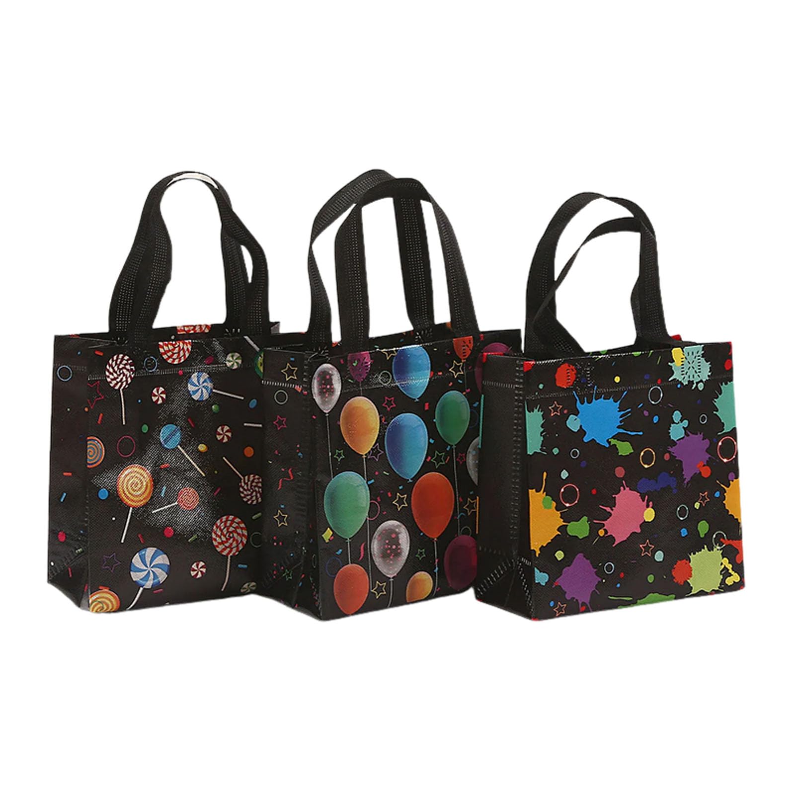 Photo 1 of 12pcs Glow in the Dark Gift Bags Glow Party Favor Bag with Handles Non Woven Treat Goodie Bags for Birthday Party