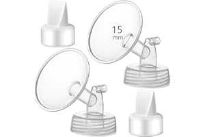 Momstouch 15mm Flange and Duckbill Valve Compatible with Spectra S1 S2 9 Plus Breastpump Replacement to Spectra Pump Parts, Not Original, Replace Accessories.