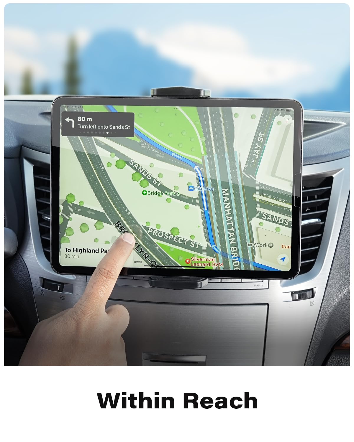 APPS2Car for Sturdy iPad Holder for Car CD Slot Tablet Mount, 2-in-1 Universal 4.7-13