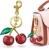 TINKRSTUFF Cherry Bag Charm Cute Key Chains Cherry Purse Charms for Handbags, Strawberry Keychain Valentine Gifts for Women