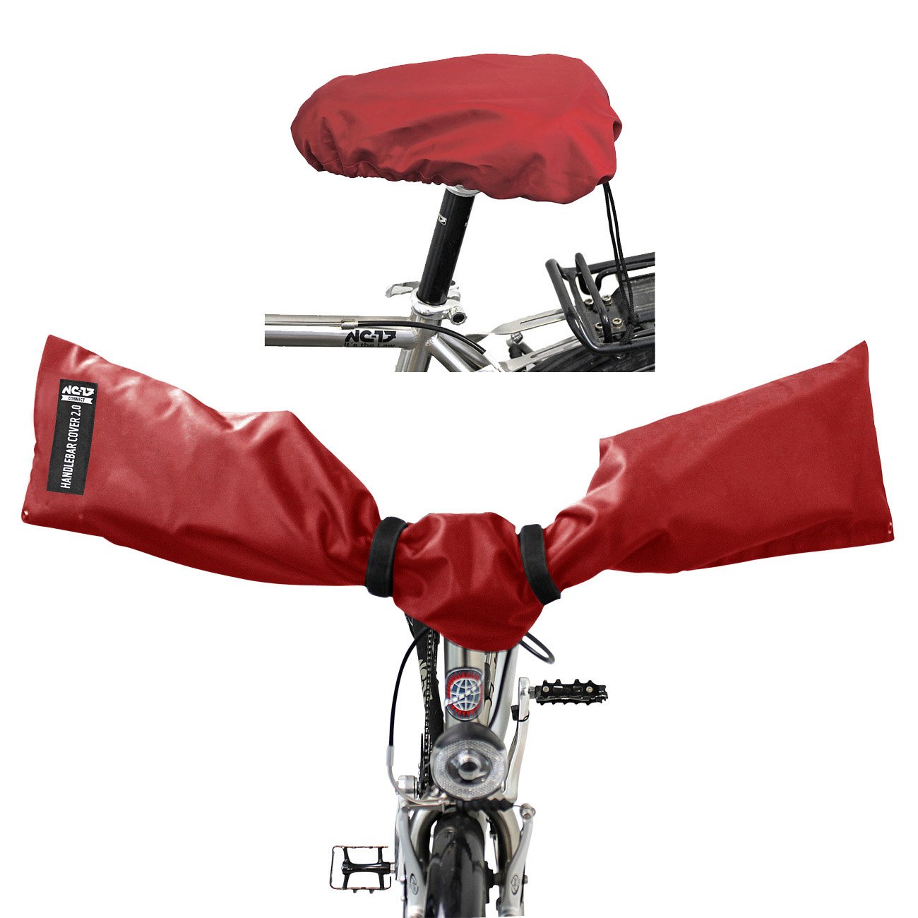 NC-17 for Electric Bike Handlebar Case, Unisex, für E-Bike Lenker, red