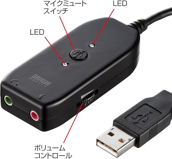 Amazon サンワサプライ Usbオーディオ変換アダプタ 3 5mmステレオミニプラグ Usb A Mm Adusb3 サンワサプライ Usbアダプタ 通販
