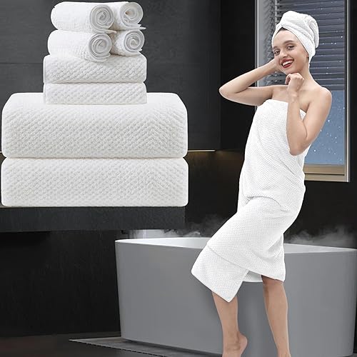 Piece Bathroom Towel Set White |2 Oversized Large Bath Towels