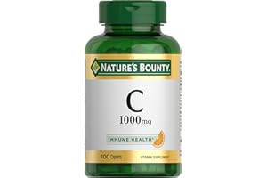 NATURE'S BOUNTY Nature’s Bounty Vitamin C 1000mg, Immune Support Supplement, Powerful Antioxidant, 1 Pack, 100 Caplets