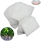 JPSOR 200Pcs Biodegradable Non-woven Nursery Bags Plant Grow Bags Fabric Seedling Pots