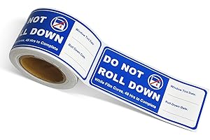 REEVAA Window Tint Tools - 100pcs/roll "DO NOT ROLL Down " Automotive Self-Adhesive Stickers Window Tinting Sticker Warning Label for Auto Window Film Install Car Window Switch Tape Warning