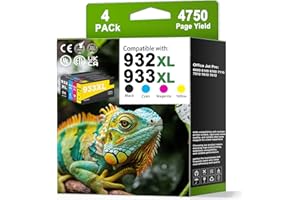 932XL 933XL High Yield Ink Cartridges Replacement for HP 932 XL 933 XL Ink Cartridges for Office Jet Pro 6600 6100 6700 7110 