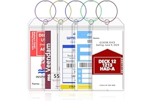GLSGSB 5 Pack Cruise Luggage Tag Holder, Cruise Luggage Tag Holder can be Used for 2025Carnival, NCL, MSC Cruises, and Princess Ships