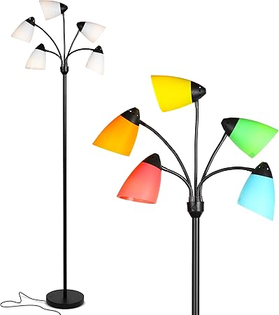 Brightech Medusa Led Floor Lamp Multi Head Adjustable Tall Pole