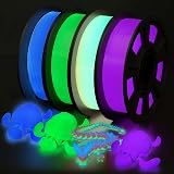YOUSU 3D Filament Bundle Glow PLA 1.75mm Multicolor 250g x4
