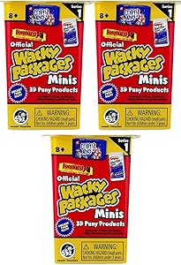 Worlds Smallest Wacky Packages Minis Series 1 Mystery Pack (Bundle of 3)