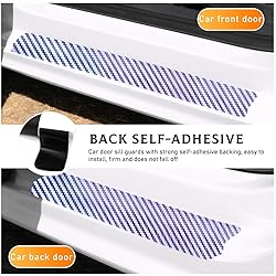 Yourkar 4 PCS Car Door Sill Protector, 3D Carbon