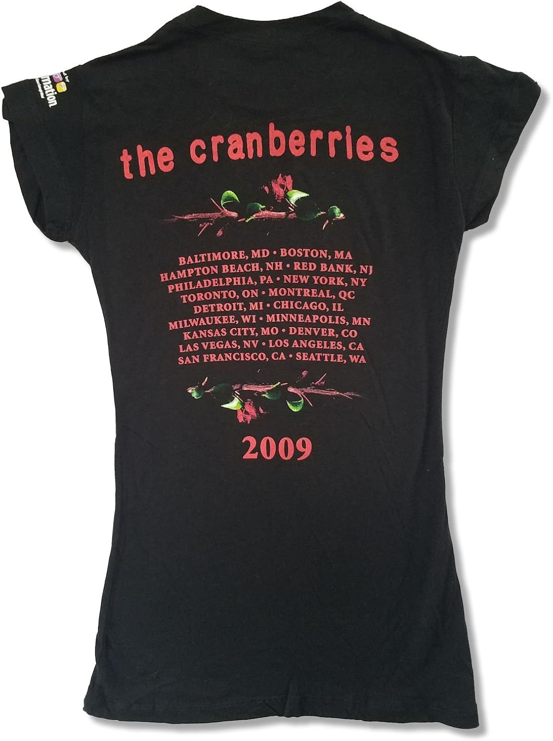 Amazon Com The Cranberries 20 Years Tour 2009 Girls Juniors Black