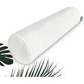 SYLHOME Cervical Neck Roll Pillow Memory Foam Cylinder Bolster Pillow Neck Support for Sleeping Comfort Round Removable Ergonomically for Head Neck Back Legs 17"x4.4"