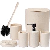 CERBIOR Bathroom Accessories Set 6 Piece Bath Ensemble (Beige)