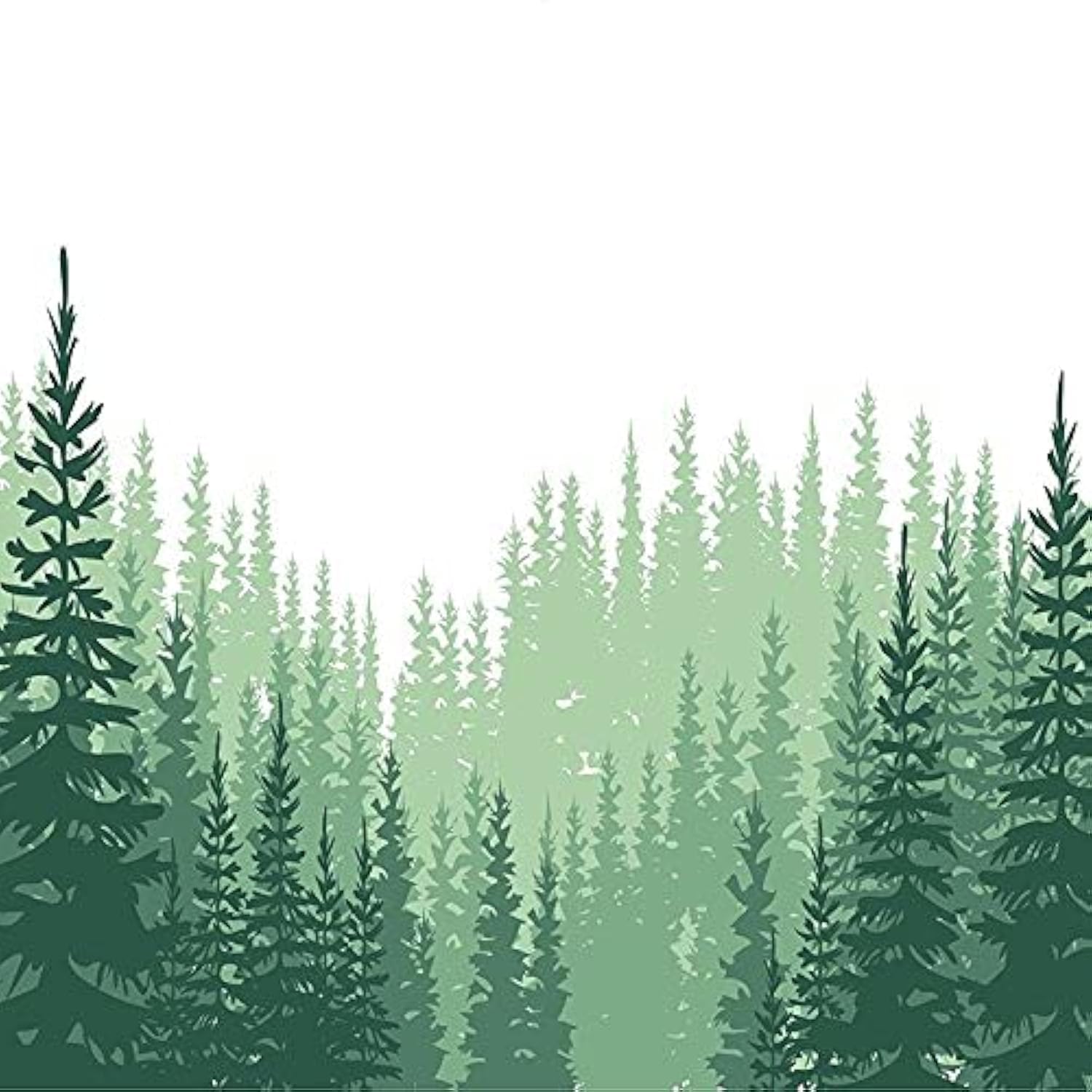 Frosted Cling Screen Translucent Window Glass Film Sticker for Bathroom Living Room 60cm x 58cm - Green Grass Trees