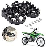 AnXin Dirt Bike Foot Pegs Motorcycle Footpegs Foot Pedals Rests CNC for KLX 110 KLX110 2002-2023 KLX110L 2010-2023 KX60 1998-2003 Pit Bike Black