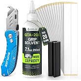 SAPLIZE Pro Golf Grip Repair Kit &ndash; Includes 7.1oz Golf Grip Solvent, 20 Golf Grip Tape,Retractable Hook Blade and Rubber Vise Clamp for Regripping Golf Club Grips