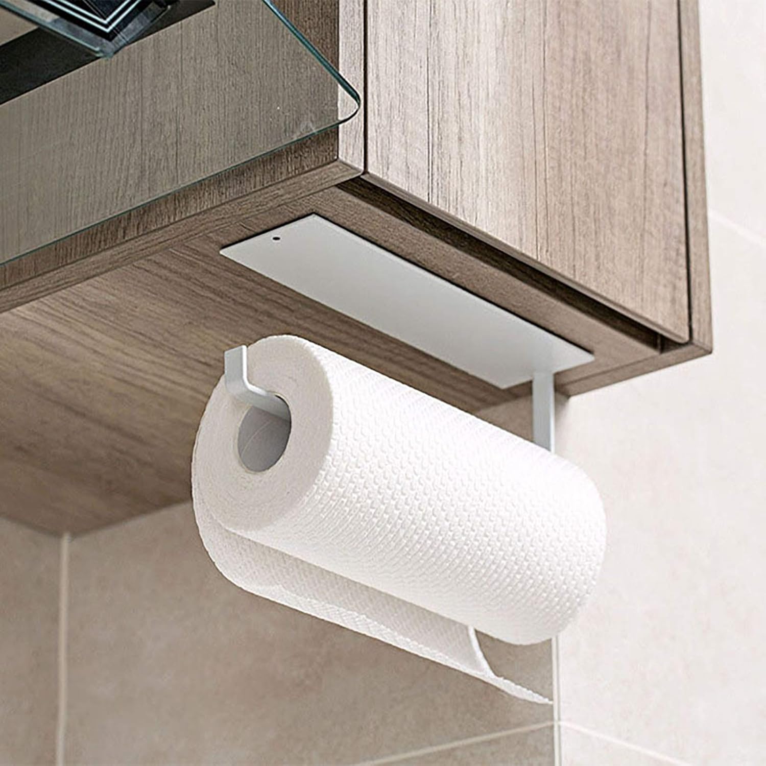 Meltset - Soporte para toallas de papel para debajo del gabinete