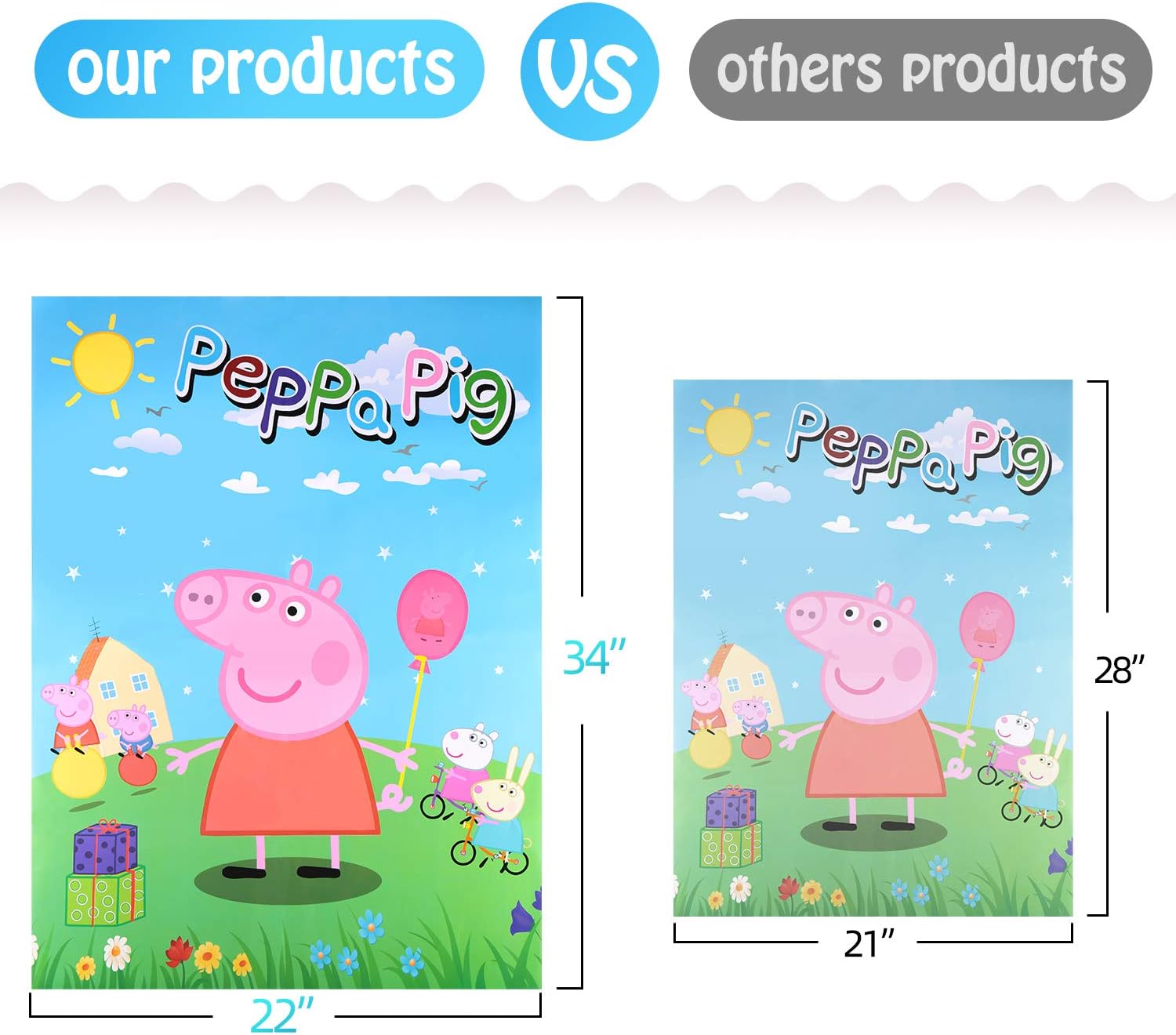 Pin The Hat On Pig Game for Peppa Birthday Party Supplies | Party Decorations (48 Hats): Toys & Games
