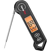 TempPro TP19H Waterproof Digital Meat Thermometer with Ambidextrous Backlit and Motion Sensing Cooking Food Thermometer for BBQ Grill Smoker Oil Fry Candy Thermometer (Previously ThermoPro)