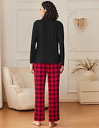 Ekouaer Women's Pajamas Sets Button Down Long