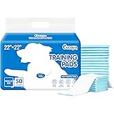 COCOYO Best Value 22"x22" Dog Training Pads 50 Count | Dog Pee Pads | Super Absorbent Puppy Pads,White