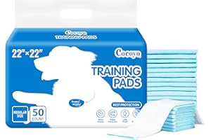 COCOYO Best Value 22"x22" Dog Training Pads 50 Count | Dog Pee Pads | Super Absorbent Puppy Pads,White