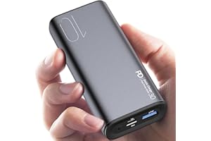 TOZO PB3 Portable Charger 10000mAh One of The Lightest and Slimmest Fast Power Bank 18W PD High-Speed Charging Battery Pack with USB-C Input/Output for iPhone,Samsung and More Gray