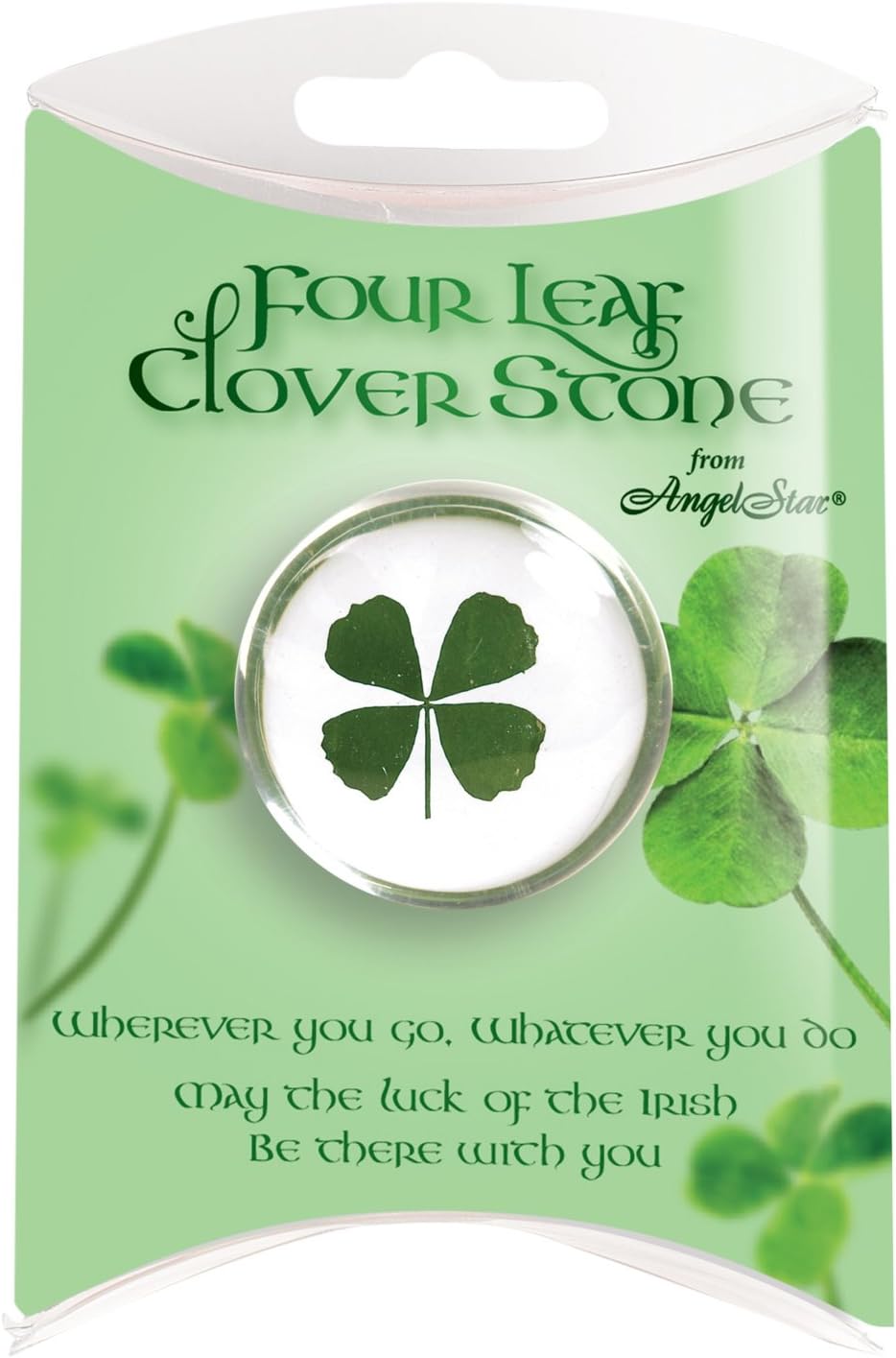Four Leaf Clover Stone : Real Four Leaf Clover : Garden & Outdoor