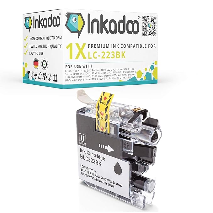 Inkadoo Tinte passend für Brother MFC-J 480 DW, MFC-J 5320 DW, DCP-J 4120 DW, MFC-J 4420 DW, MFC-J 4625 DW, DCP-J 562 DW komp