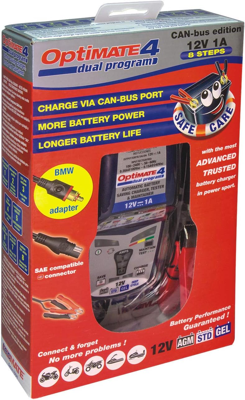 Optimate 4 BMW CANbus Din Plug Lead 12V Motorcycle Automatic Battery