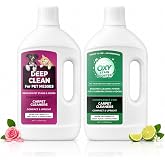 Carpet Cleaner Solution for Shark Deep Clean Pet &amp; OXY Multiplier, 1L + 1L | Compatible with all StainStriker Portable,CarpetXpert Upright EX300 / EX200 Series Carpet,Area Rug &amp; Upholstery Cleaners,68oz