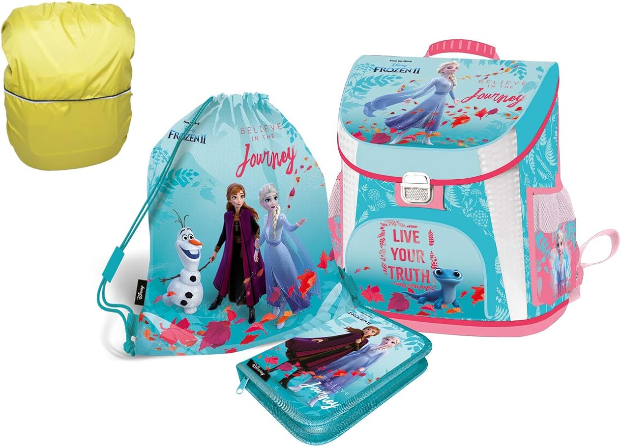 Frozen Anna Elsa School Bag Set 4 Pieces Girls 1 Class School Backpack School Bag for Primary