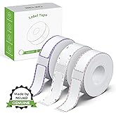 NELKO P21 Genuine Adhesive Pattern with Border 2.0 Label Paper 14x40mm (0.55"x1.57") 180 Labels/Roll, 3 Roll, for Home Office School Organization, Gift for Decoration, Compatible with P21 Label Maker