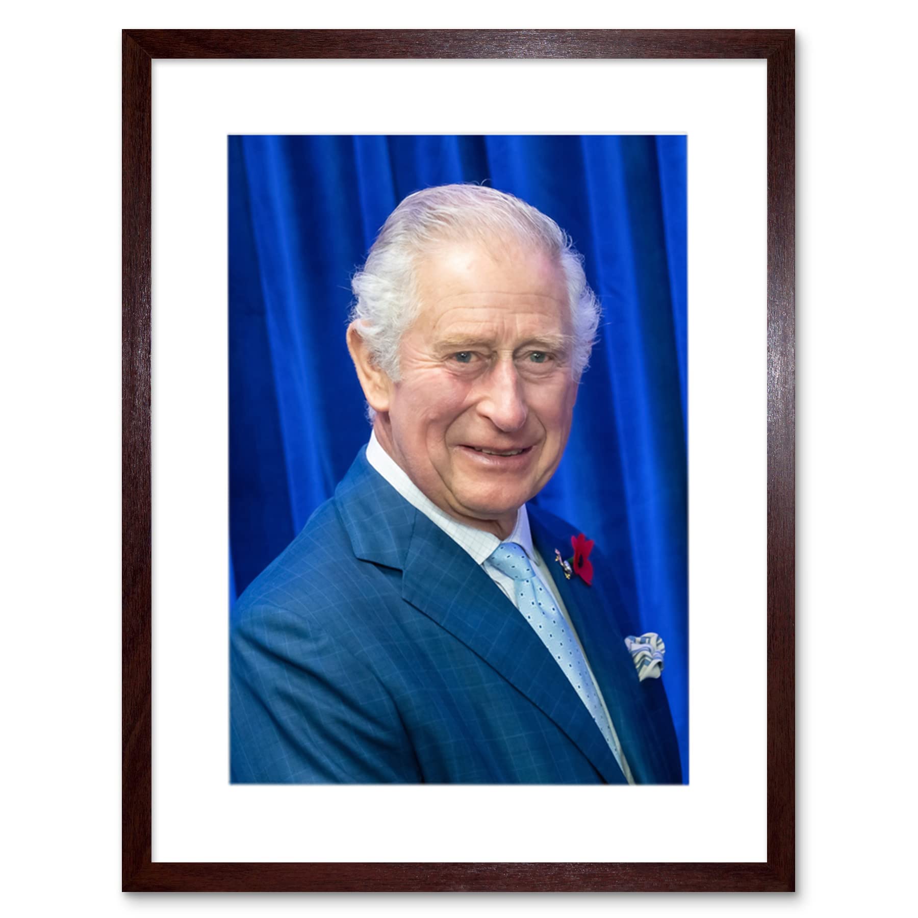 Artery8 King Charles III Third of England Scotland United Kingdom Glasgow Photo Artwork Framed Wall Art Print 12X16 Inch