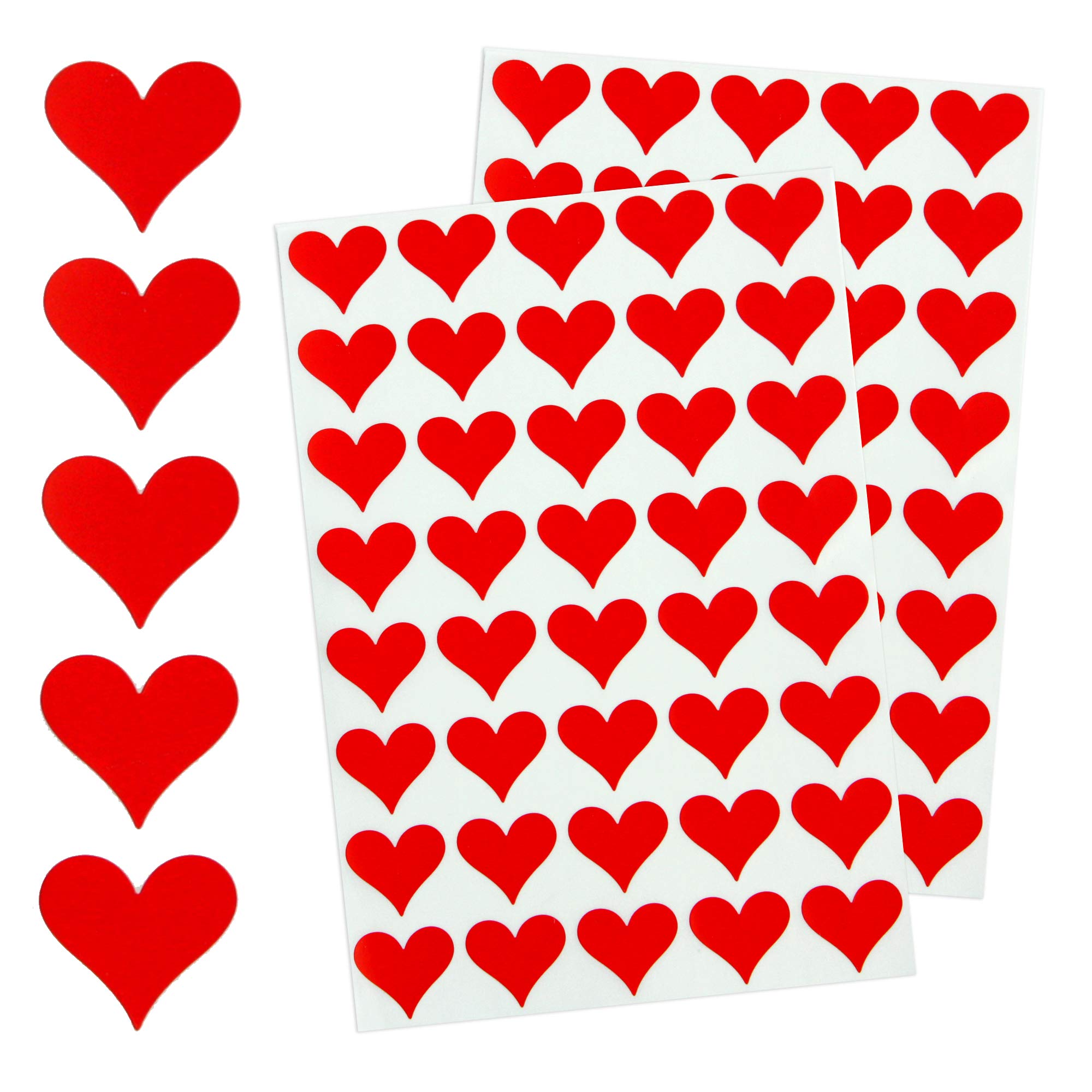 Royal Green 19MM (2CM) Red Heart Stickers Labels for Favors to Add a Decorational Touch to Your Envelopes and Stationery- 1000 Pack