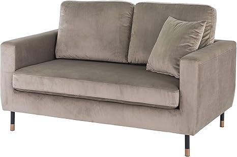 Amazon Lynd リンド ソファー ２ｐソファー ２人掛け ベロア調 かわいい ファブリック おしゃれ 海外インテリア コンパクト 幅121 グレージュ Gg ソファ カウチ オンライン通販