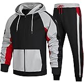 MANLUODANNI Track Suits Mens Long Sleeve Full-Zip Running Jogging Sports Sweatshirts and Pants
