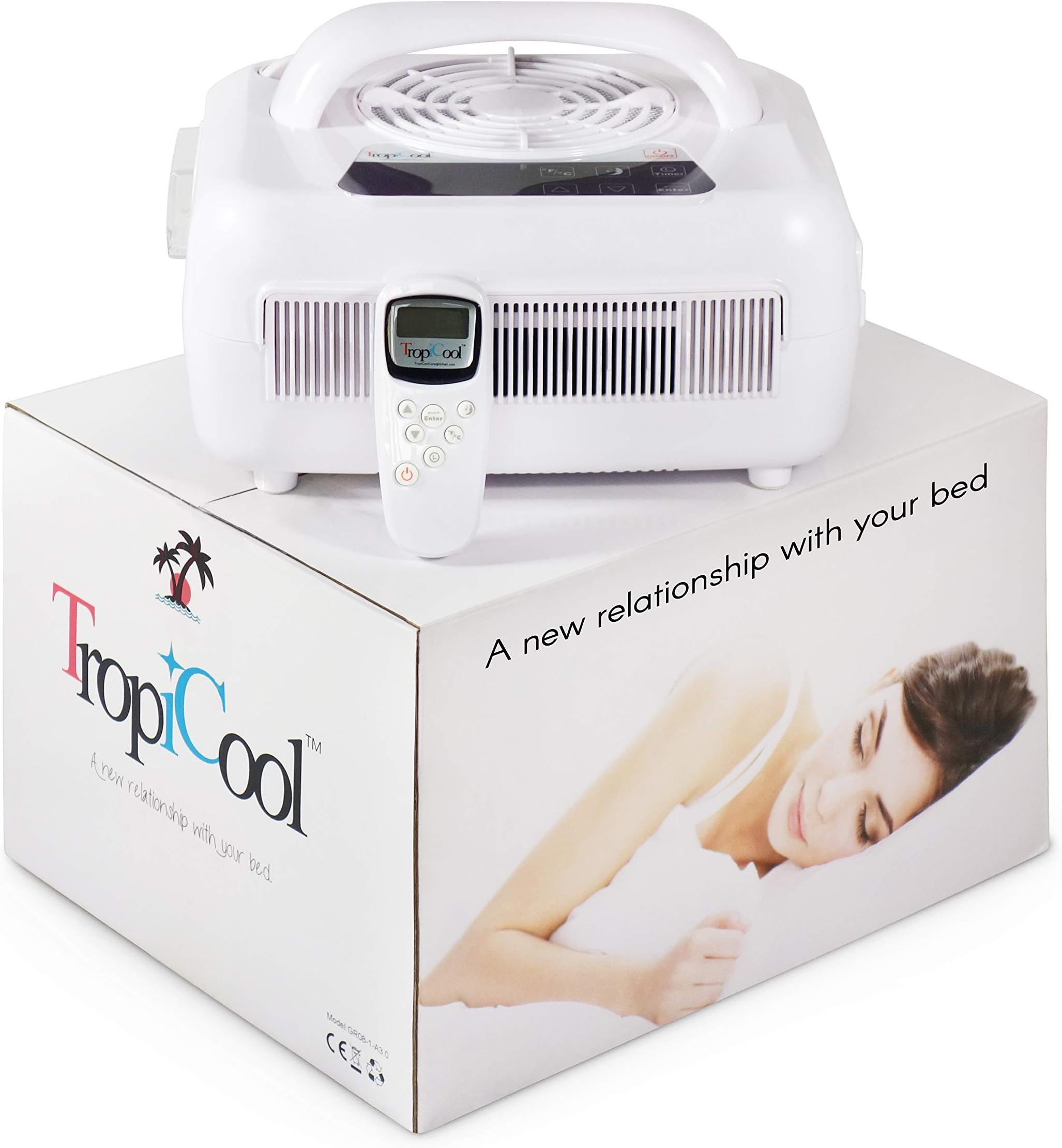 New Temperature Controllable Cooling and Warming Bed Conditioning System - Cools in Summer or Warms in Winter - Wireless Remote Control - King Size Mattress Topper- 150cm x 200cm Single AC Unit